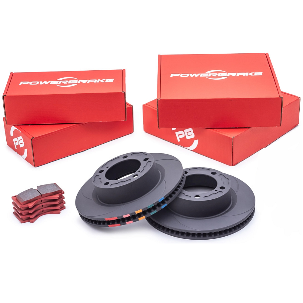 Powerbrake D-Line HP Rotor and Pad Kit, Front | 2G Sequoia / 2G Tundra / 200 series