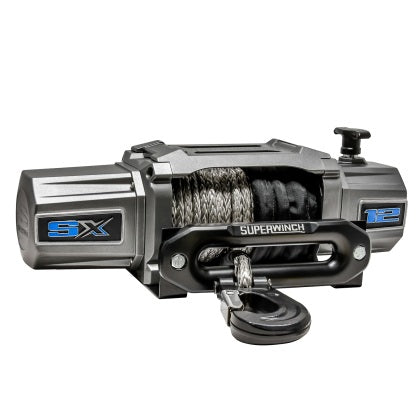 Superwinch SX12SR Winch Graphite 12V 12000 lbs with Synthetic Rope